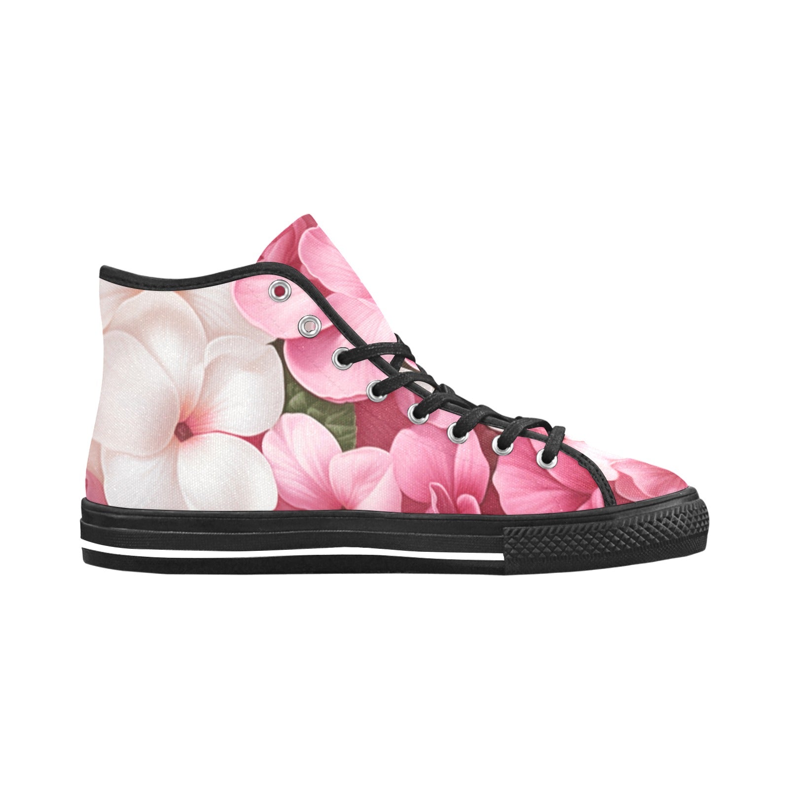 Pink Blossom High-Top Sneakers: Elevate Your Style - Cranberry Lake Design Co.  #