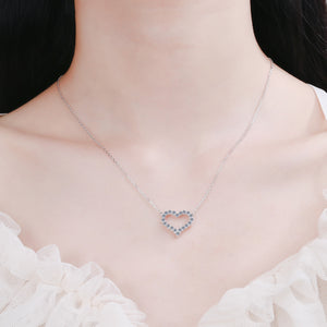 Moissanite 925 Sterling Silver Heart Shape Necklace