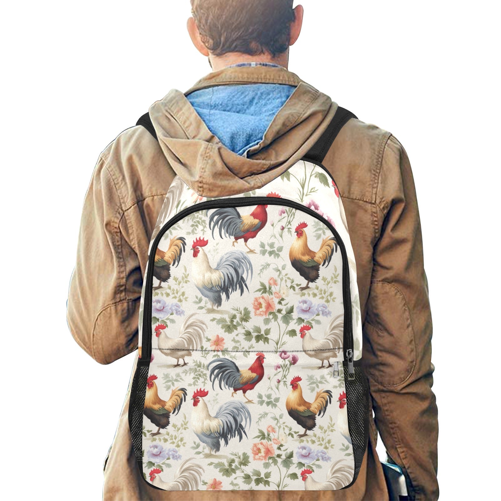 Charming Country Rustic Floral Chicken Backpack - Cranberry Lake Design Co.  #