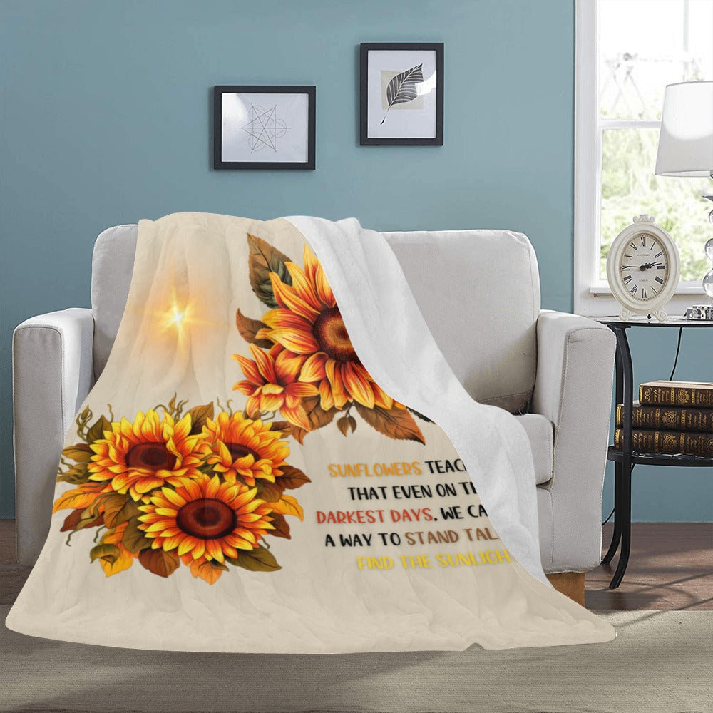 Sunflower Stand Tall Ultra-Soft Micro Fleece Blanket 60" x 80"