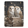 Cranberry Lake Designs Christmas Owls Ultra-Soft Micro Fleece Blanket