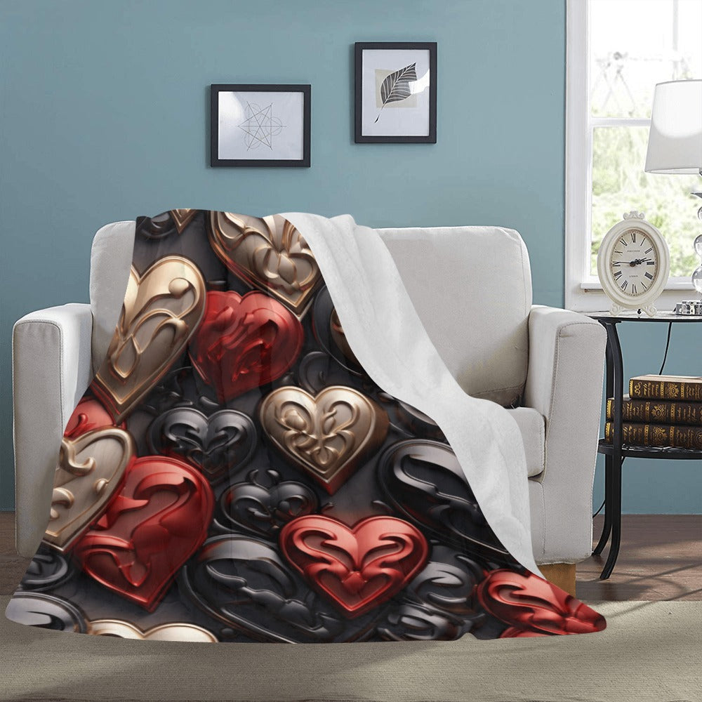 Hearts Ultra-Soft Micro Fleece Blanket 60" x 80"