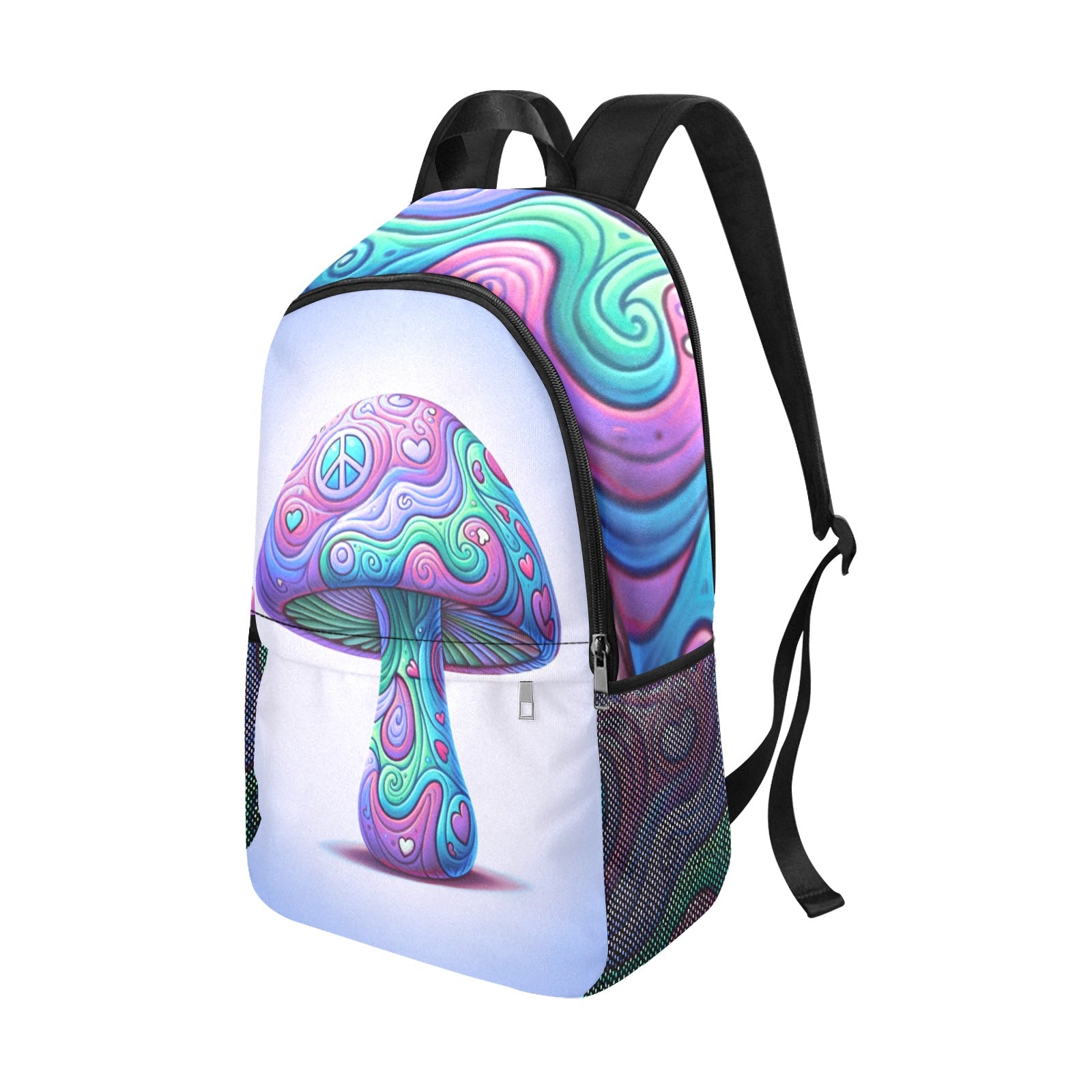 Cosmic Blue Psychedelic Mushroom Backpack - Cranberry Lake Design Co.  #