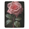 Gothic Rose Blanket - Soft Plush Throw - Floral Bedding - 60x80