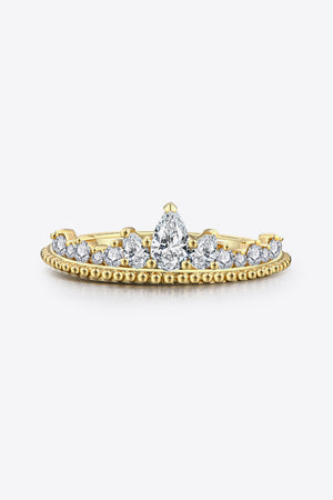 Crown Shape Moissanite Ring