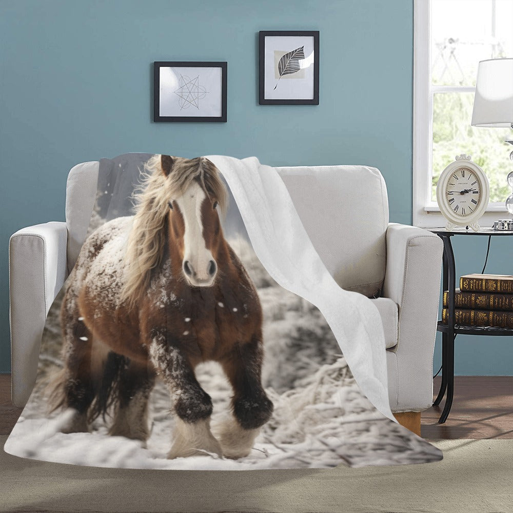 Clydesdale Horse Ultra-Soft Micro Fleece Blanket 60" x 80" by Cranberry Lake Designs