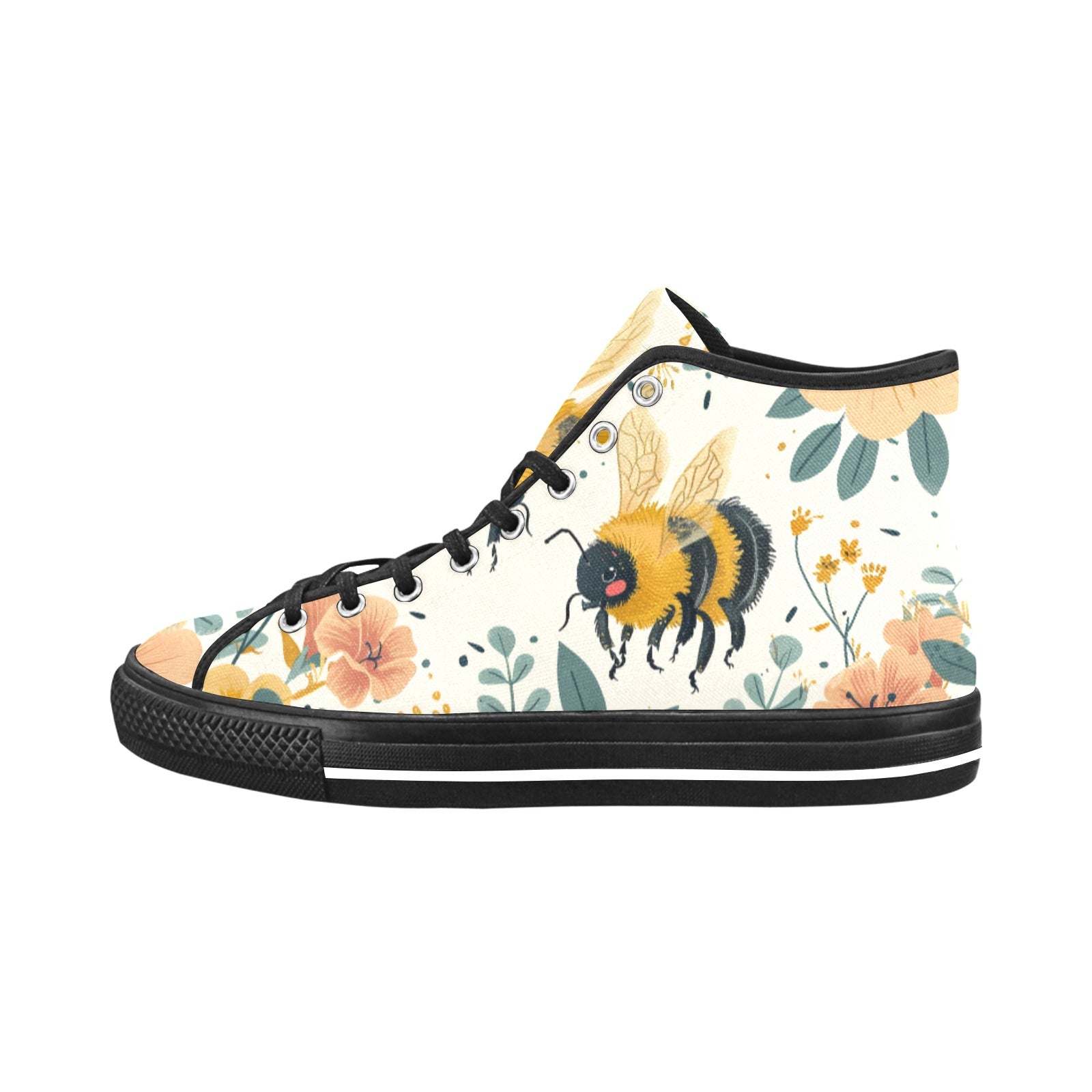 Cranberry Lake Designs High Top Canvas Women's Shoes - Cute Mason Bees Edition - Cranberry Lake Design Co.  #