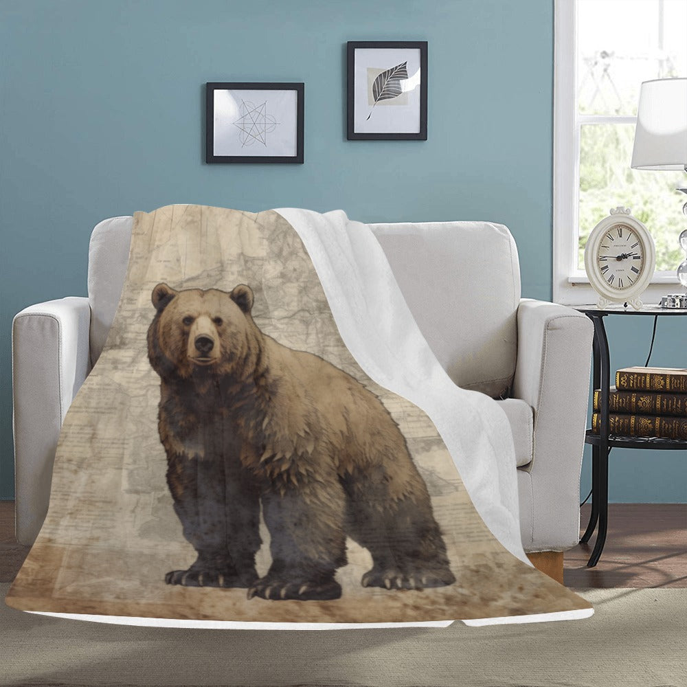 Rustic Bear Throw Blanket - Elegance Meets Comfort