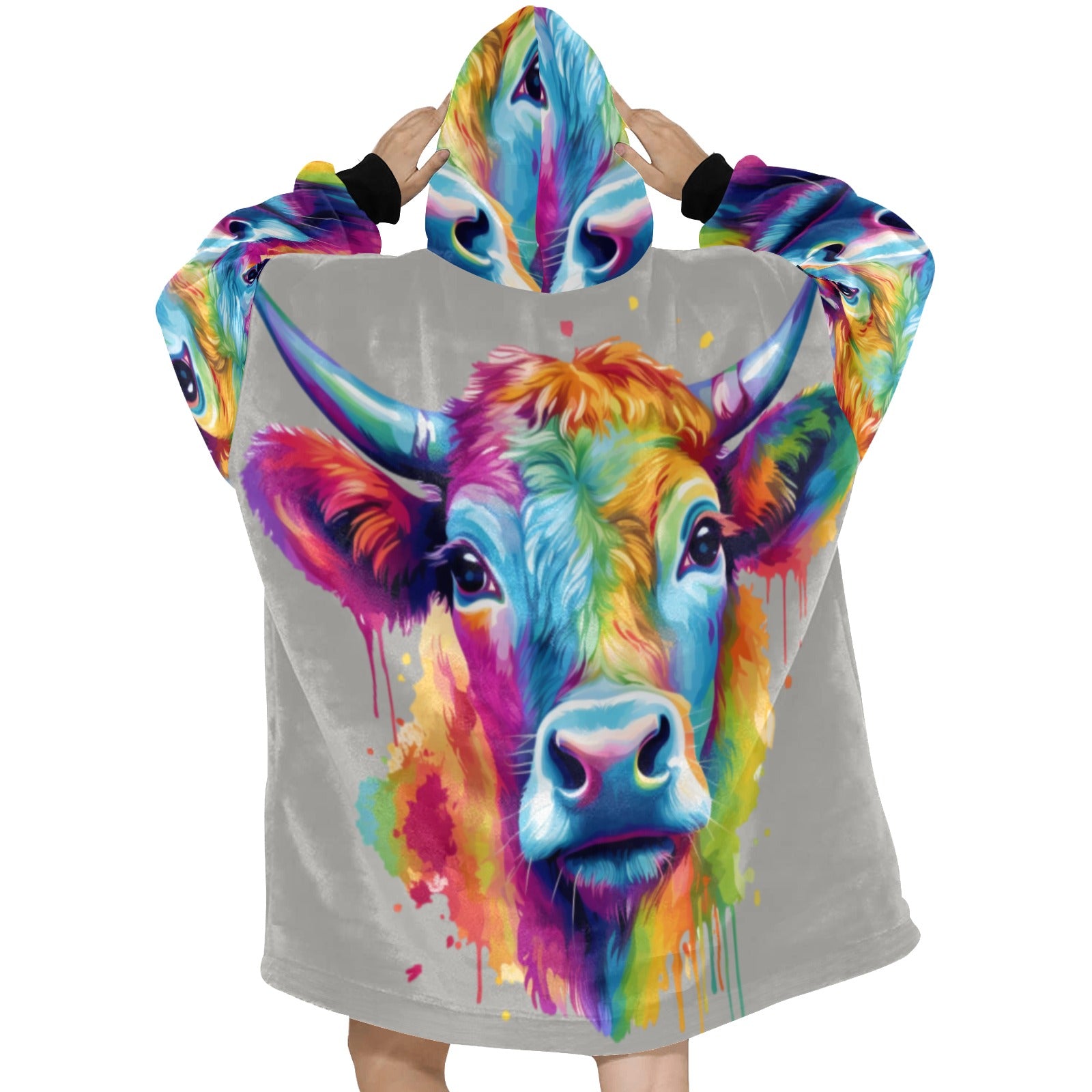 Peace Love Cows Blanket Hoodie for Women - Cranberry Lake Design Co.  #