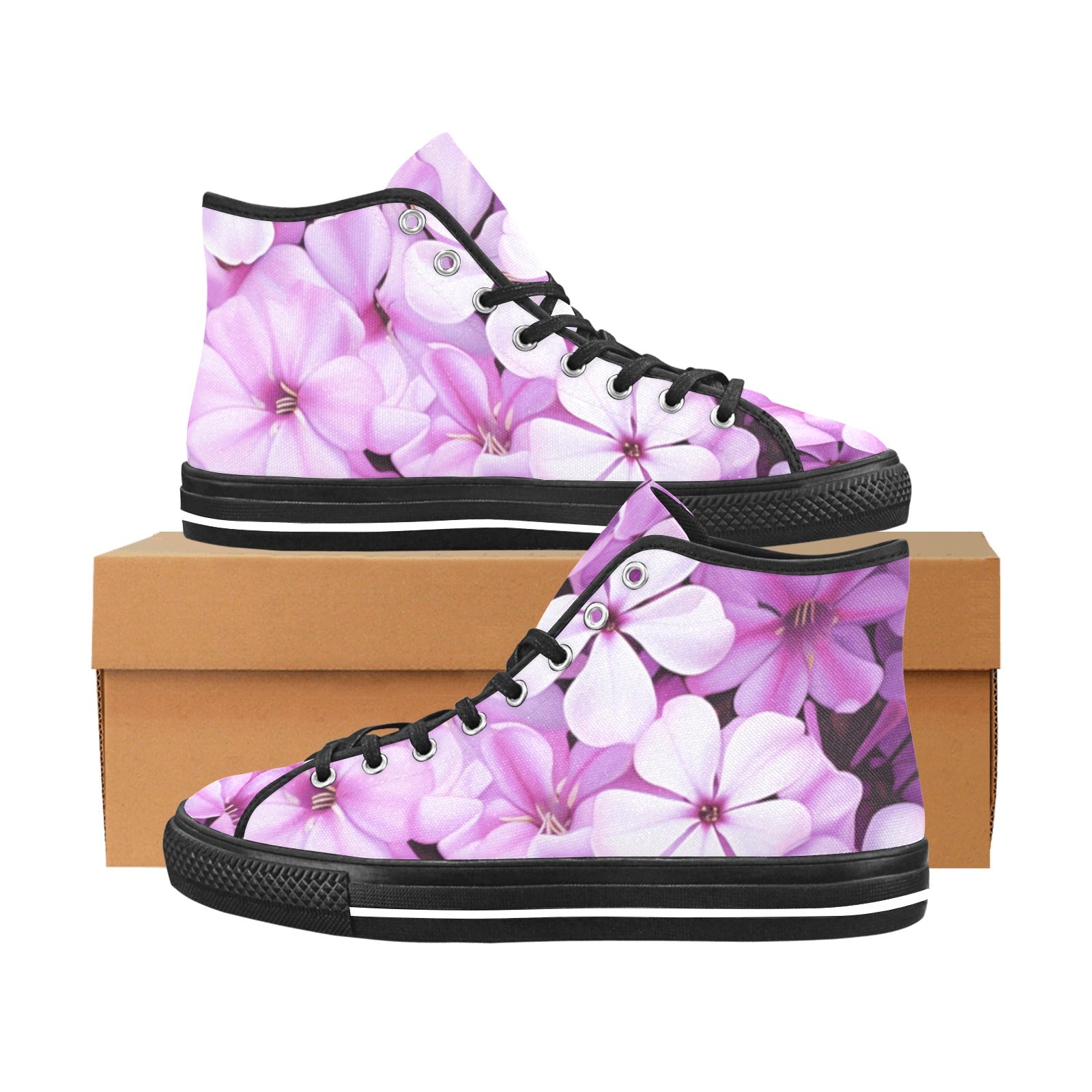 Pink Blossom Bliss High-Top Sneakers - Cranberry Lake Design Co.  #