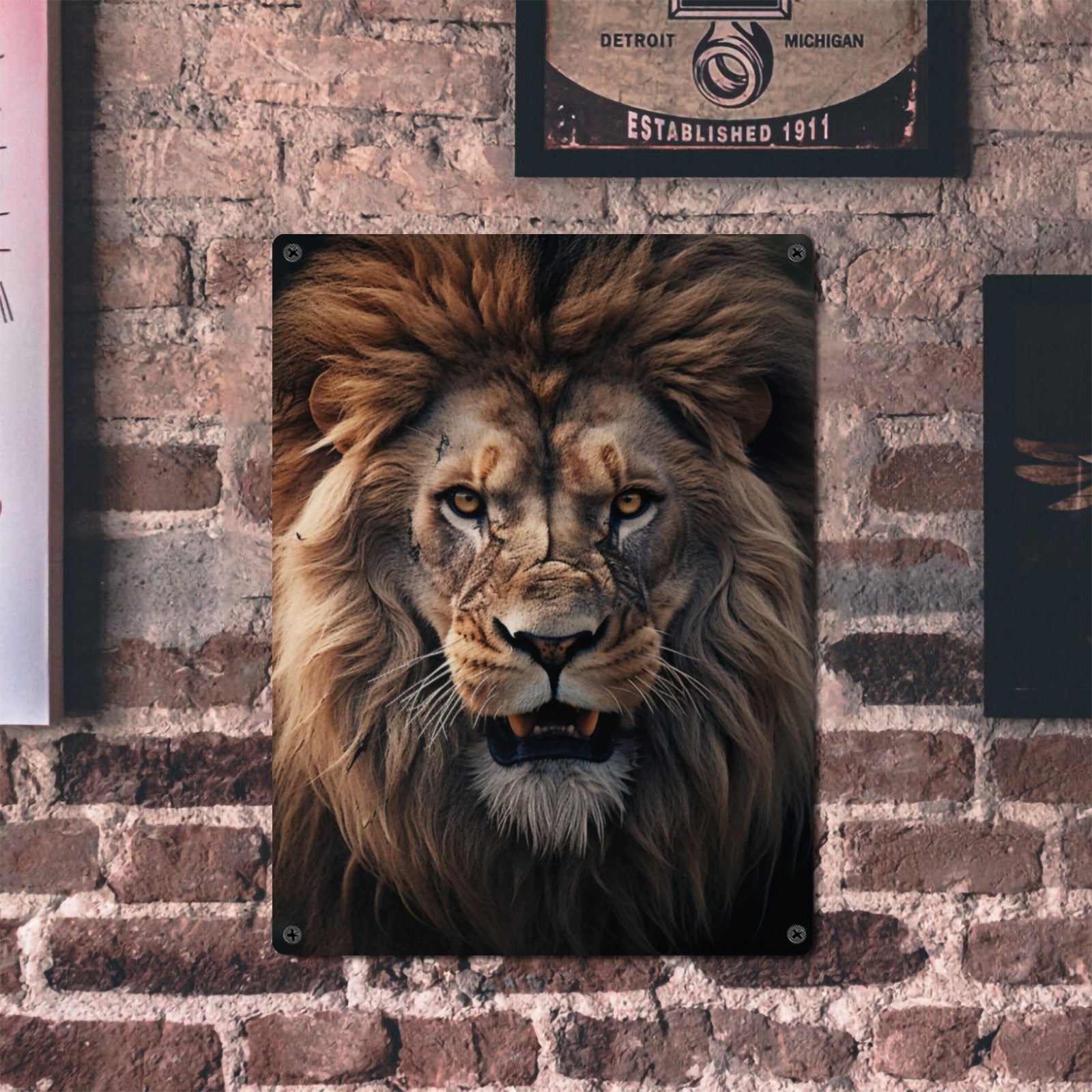 Majestic Lion Metal Wall Art - Cranberry Lake Design Co.  #