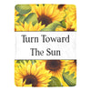 Sunflower "Turn Toward the Sun" Blanket - Inspirational Throw - Soft Plush - 60x80