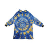 Blue and Gold Blanket Hoodie for Women - Cranberry Lake Design Co.  #