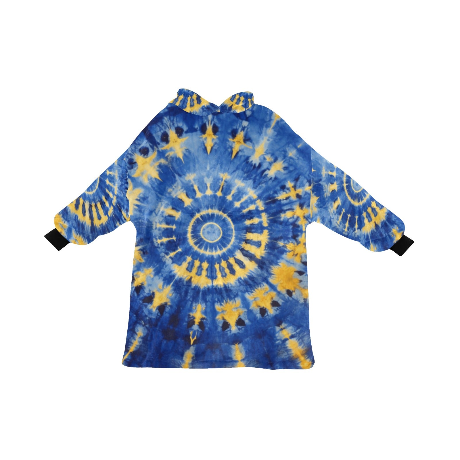 Blue and Gold Blanket Hoodie for Women - Cranberry Lake Design Co.  #