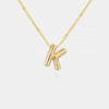 Gold-Plated Bubble Initial Necklace