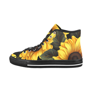 Cranberry Lake Designs Sunflowers Vancouver High Top Canvas Women's Shoes - Embrace Your Wild Side - Cranberry Lake Design Co.  #