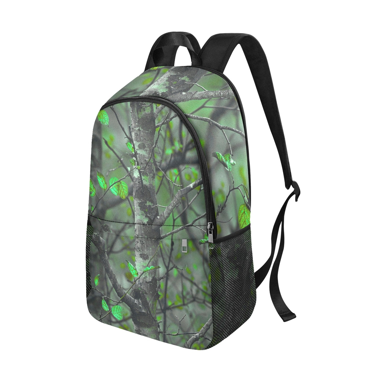 Boys Green Camo Backpack with Trees | Woodland Adventure School Bag - Cranberry Lake Design Co.  #