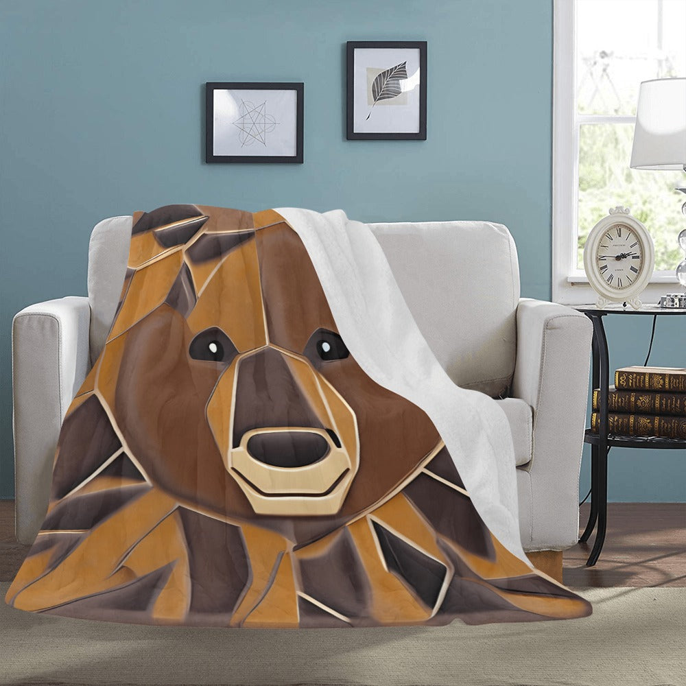 Cranberry Lake Designs Bear Mosaic Throw Blanket