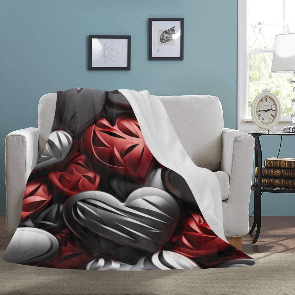 Hearts Ultra-Soft Micro Fleece Blanket 60" x 80"