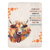 Autumn Cow Blanket - Poetic Nature Throw - Soft Plush - 60x80