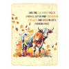 Falling Leaves Cow Saying Ultra-Soft Micro Fleece Blanket