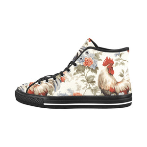 Country Chic Rooster & Floral High-Top Canvas Shoes - Cranberry Lake Design Co.  #