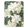 Magnolia Floral Throw Blanket - Ultra-Soft 60x80 Fleece Blanket with Elegant White Magnolia Design