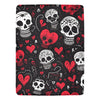 Cranberry Lake Designs Skull Valentines Ultra-Soft Micro Fleece Blanket 60" x 80"