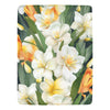 Elegant Freesia Flower Throw Blanket - Ultra-Soft 60x80 Fleece Blanket with White and Yellow Floral Design