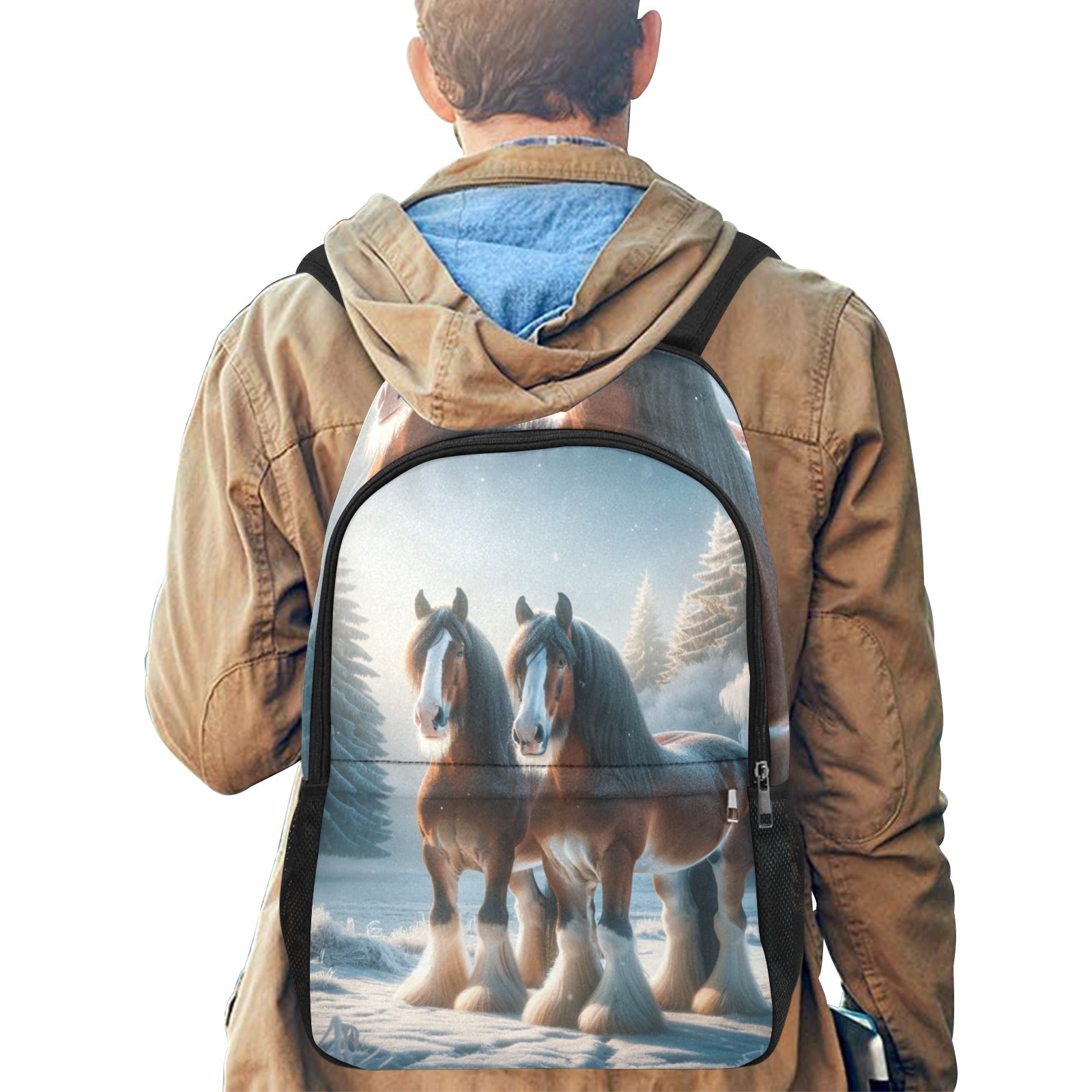 Clydesdale Winter Wonderland Backpack - Cranberry Lake Design Co.  #