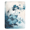 Serene Blue Flower Throw Blanket for Ultimate Comfort