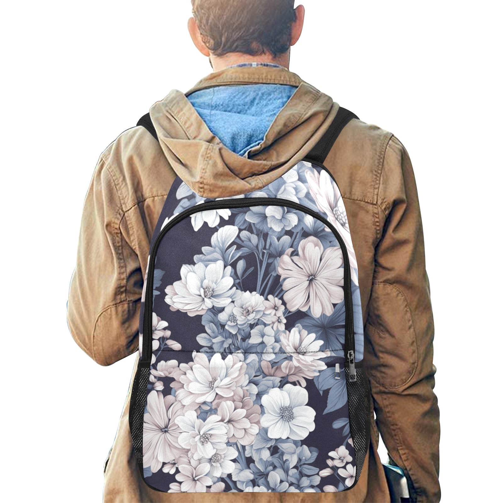 Dusty Miller Floral Backpack: Botanical Chic - Cranberry Lake Design Co.  #