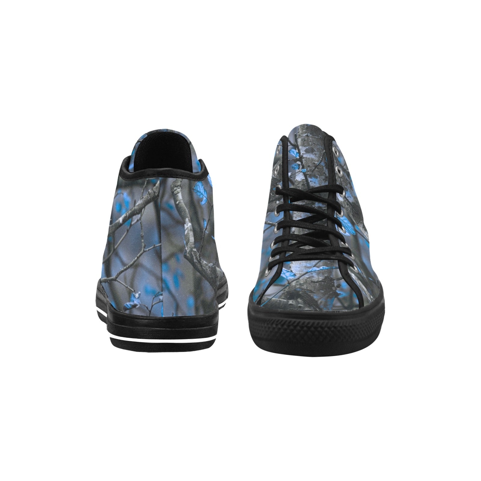 Cranberry Lake Designs Vancouver High Top Canvas Blue Camo Women's Shoes - Cranberry Lake Design Co.  #