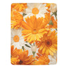 Calendula and Daisy Floral Throw Blanket - Ultra-Soft 60x80 Fleece Blanket with Bright Yellow and White Flower Design