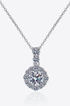 1 Carat Moissanite 925 Sterling Silver Necklace