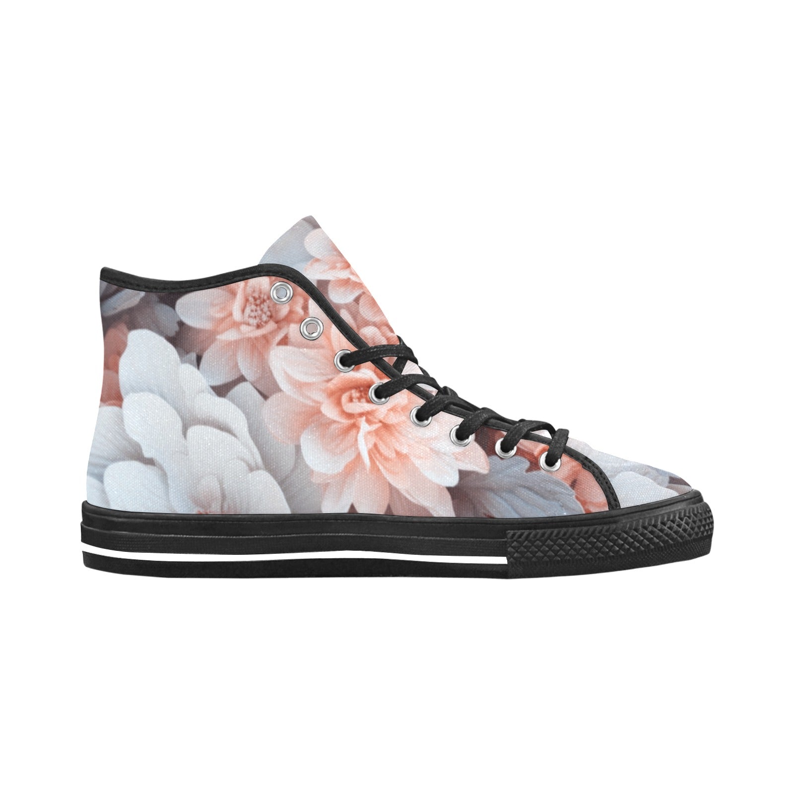 Vintage Peony High-Top Canvas Shoes: A Statement of Style - Cranberry Lake Design Co.  #