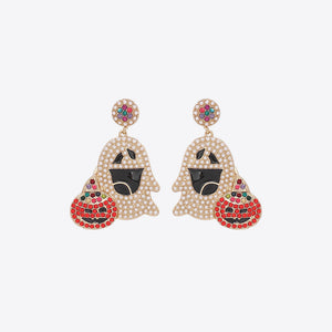 Ghost Rhinestone Alloy Earrings