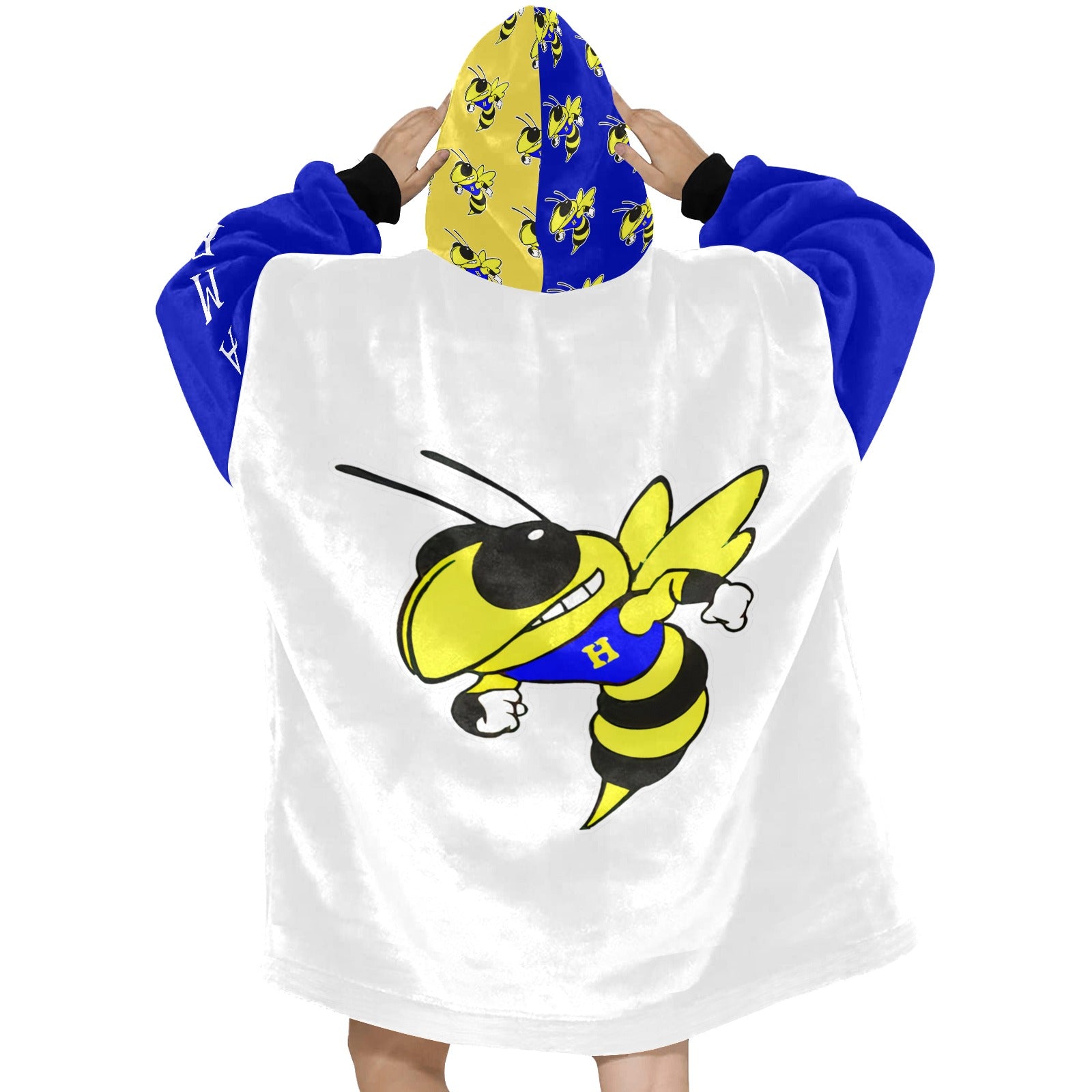 Harrison Hornets Plush Blanket Hoodie - Cranberry Lake Design Co.  #