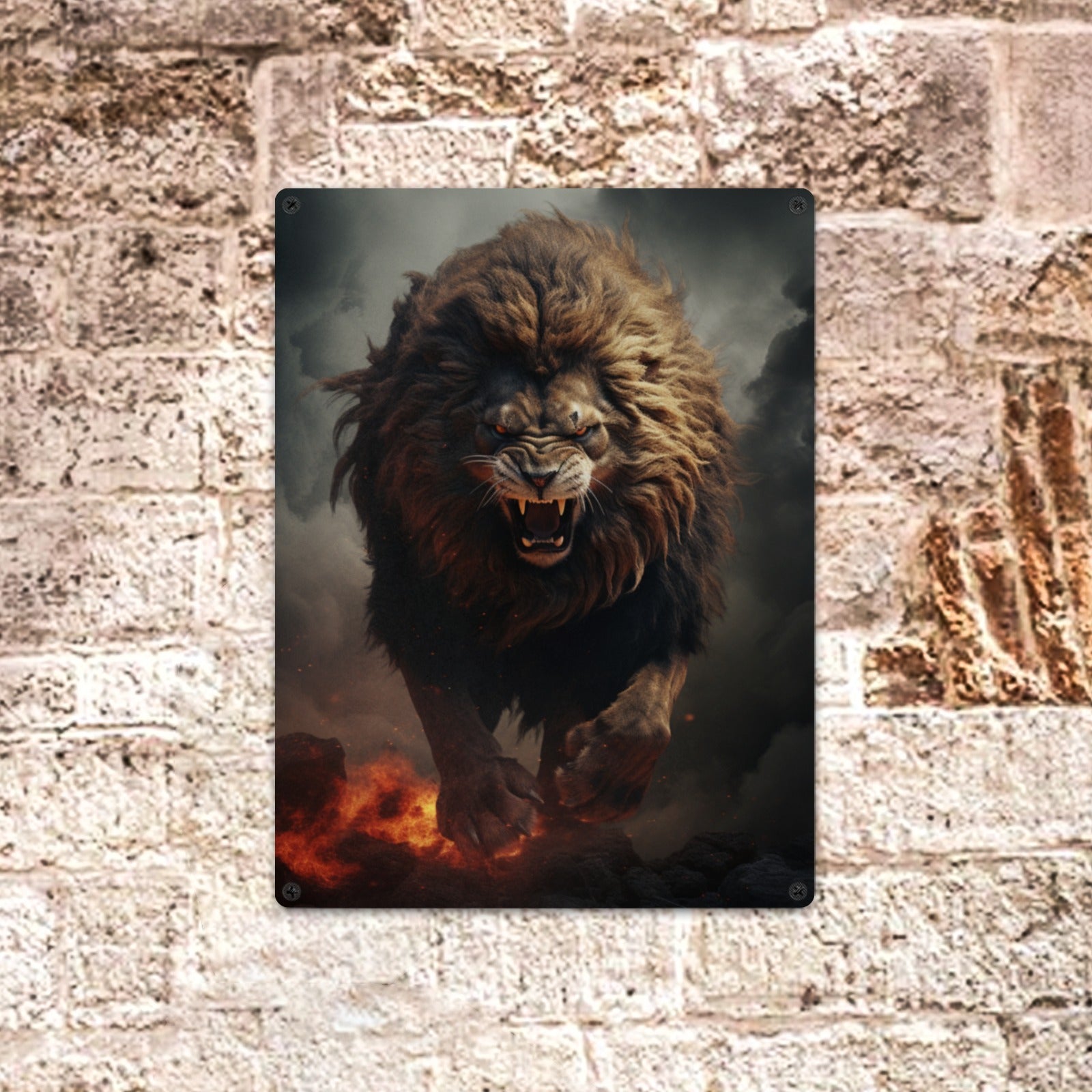 Roaring Lion Metal Wall Art - Cranberry Lake Design Co.  #