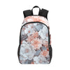 Soft Pink and Gray Floral Backpack - Cranberry Lake Design Co.  #