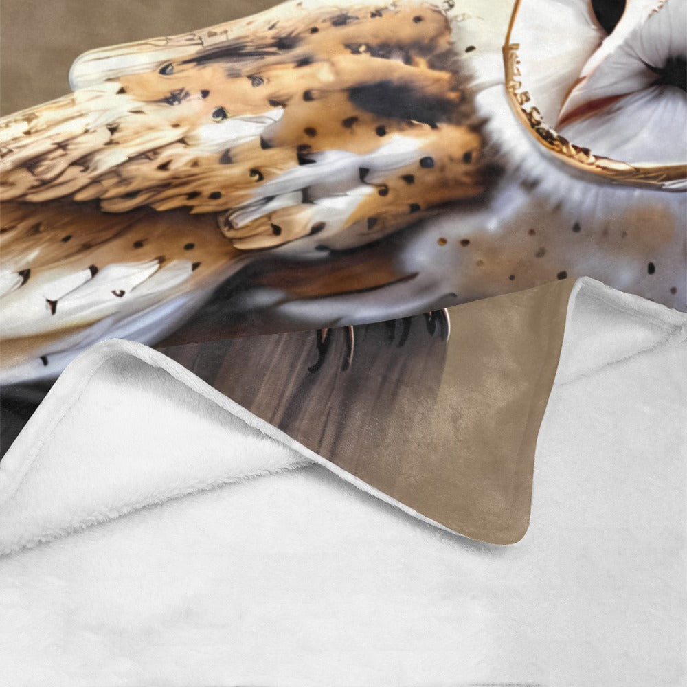 Cranberry Lake Designs Luxurious Barn Owl Throw Blanket 60" x 80"