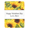 Happy Valentine's Day, Personalized Custom Name Sunflower Blanket