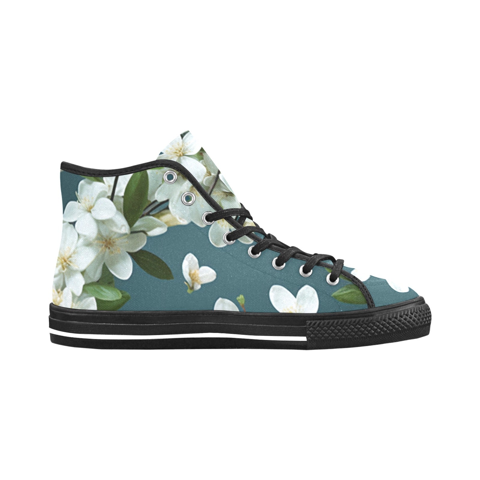 Cranberry Lake Designs Vancouver Floral High-Top Canvas Sneakers - Cranberry Lake Design Co.  #