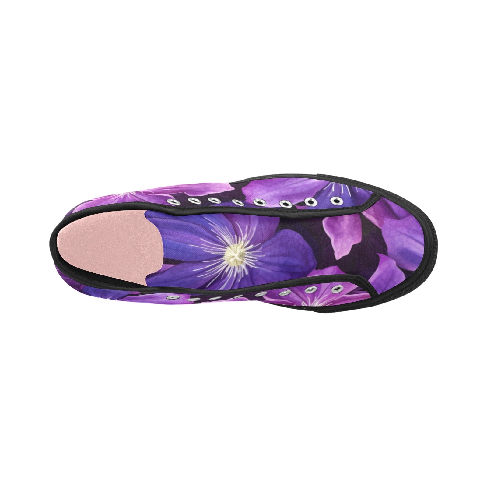 Purple Clematis High-Top Sneakers - Cranberry Lake Design Co.  #