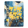 Blue Gold Marble Hornet Fever Ultra-Soft Micro Fleece Blanket