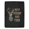 Cranberry Lake Designs Best Buckin' Dad Ever Graphic Ultra-Soft Micro Fleece Blanket 60" x 80"