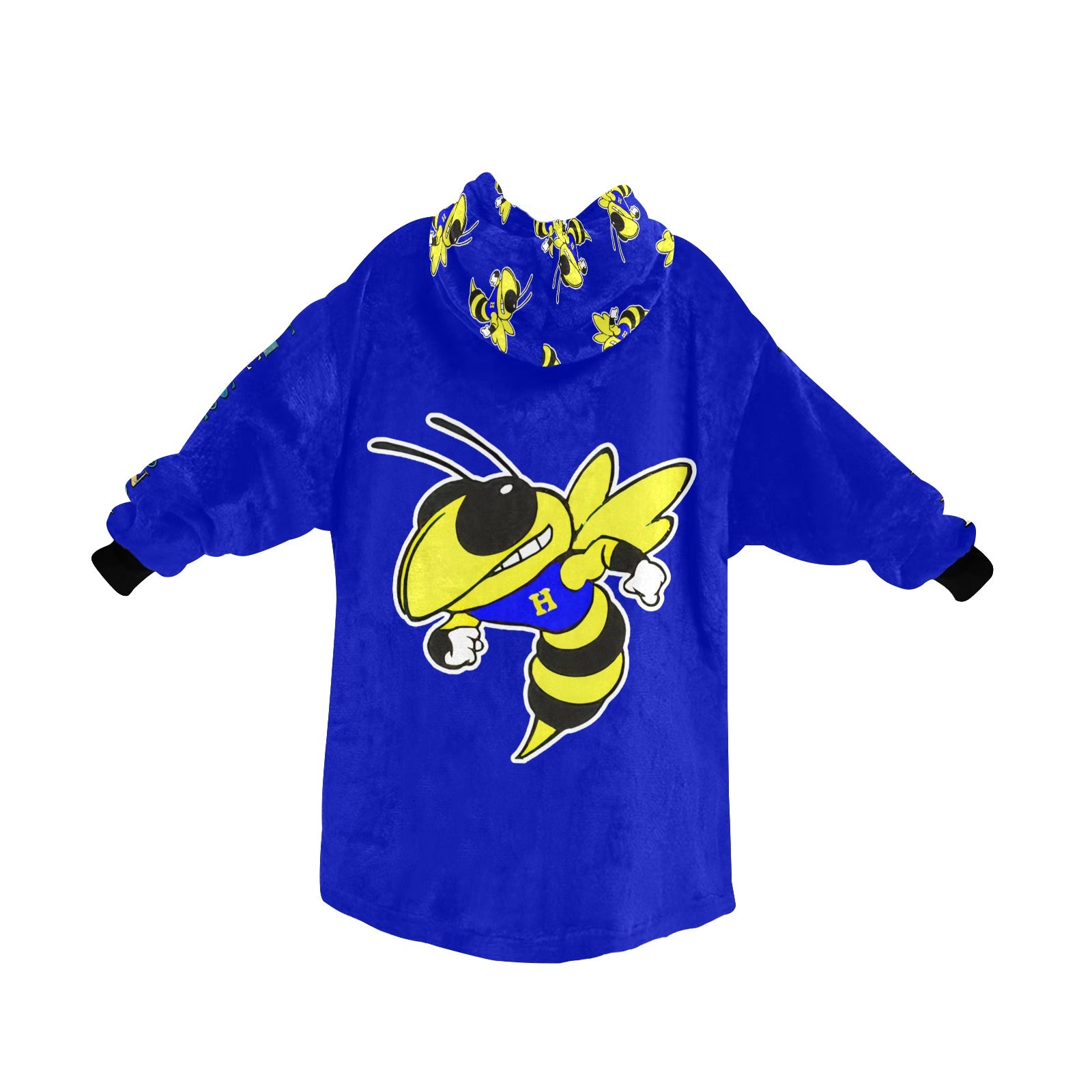 Harrison Hornets Plush Soft Blanket Hoodie - Cranberry Lake Design Co.  #