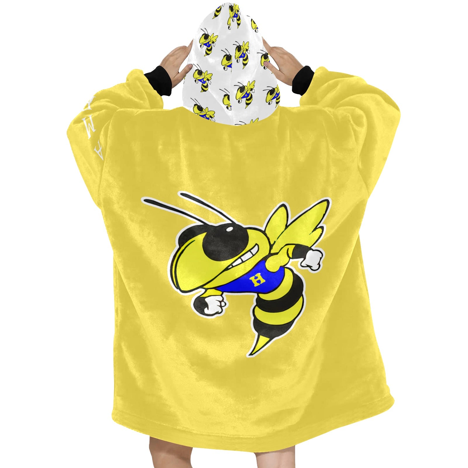 Harrison Hornets Plush Blanket Hoodie - Cranberry Lake Design Co.  #