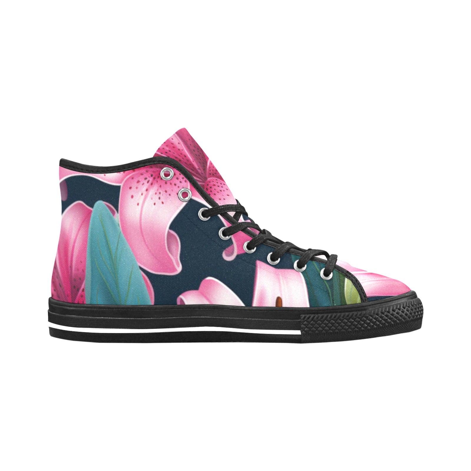 Cranberry Lake Designs Stargazer Lily High Top Canvas Women's Shoes - Cranberry Lake Design Co.  #