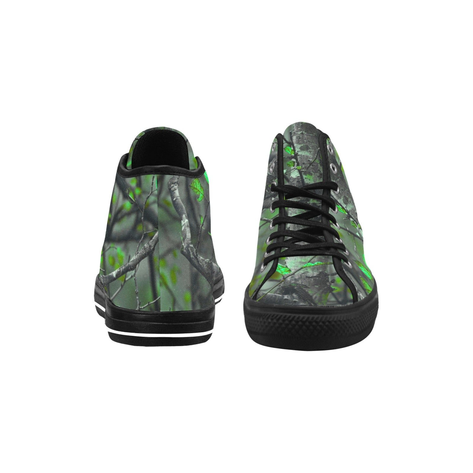 Cranberry Lake Designs Vancouver Green Camo High Top Canvas Women's Shoes - Cranberry Lake Design Co.  #